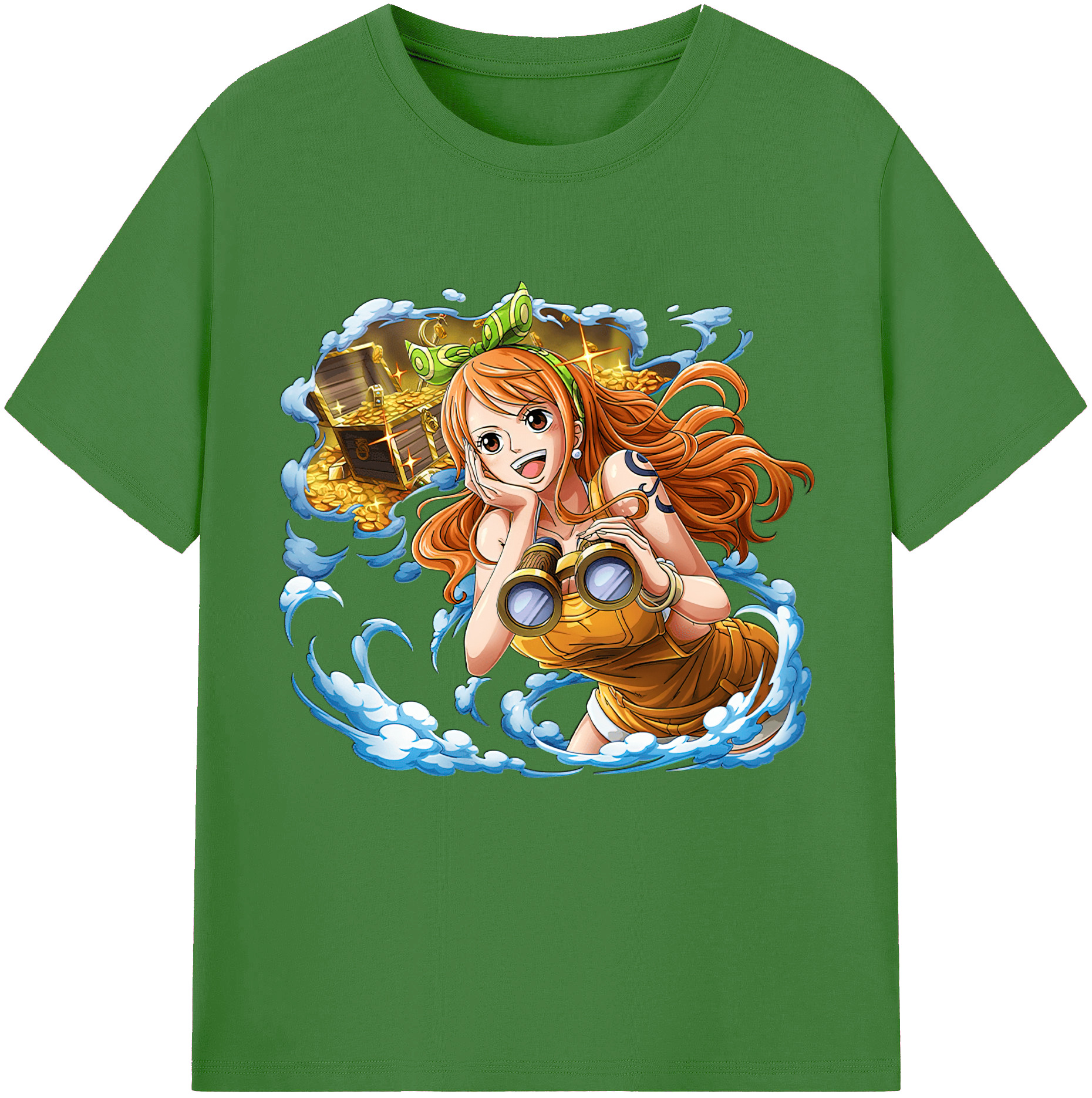 （画像用） ワンピース ナミ ONE PIECE Nami レディースカジュアルプリントTシャツ（綿100％）